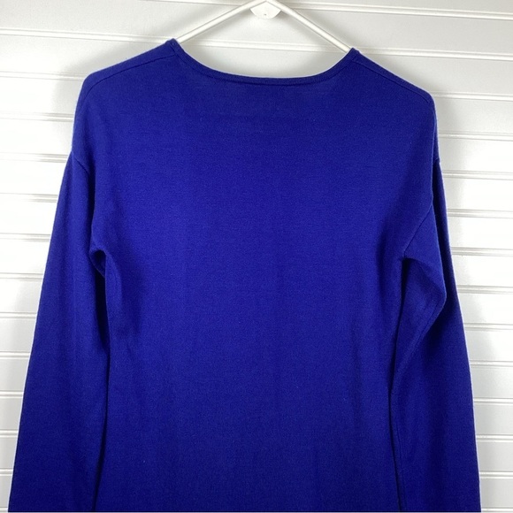 Garnet Hill 100% Merino Wool Crewneck Sweater Dress Loose Gray Pockets Medium - Picture 5 of 15